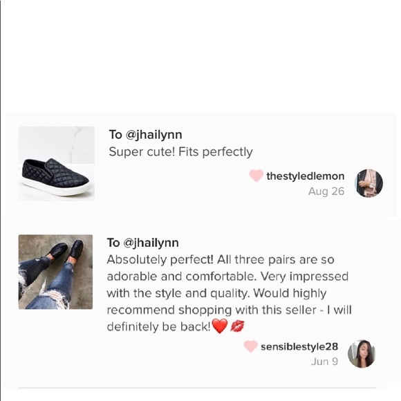 Black Quilted texture slip on sneaker - Picture 2 of 7